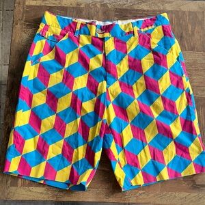 Royal & Awesome Preppy Checkered Golf Shorts 32 🏌️‍♀️